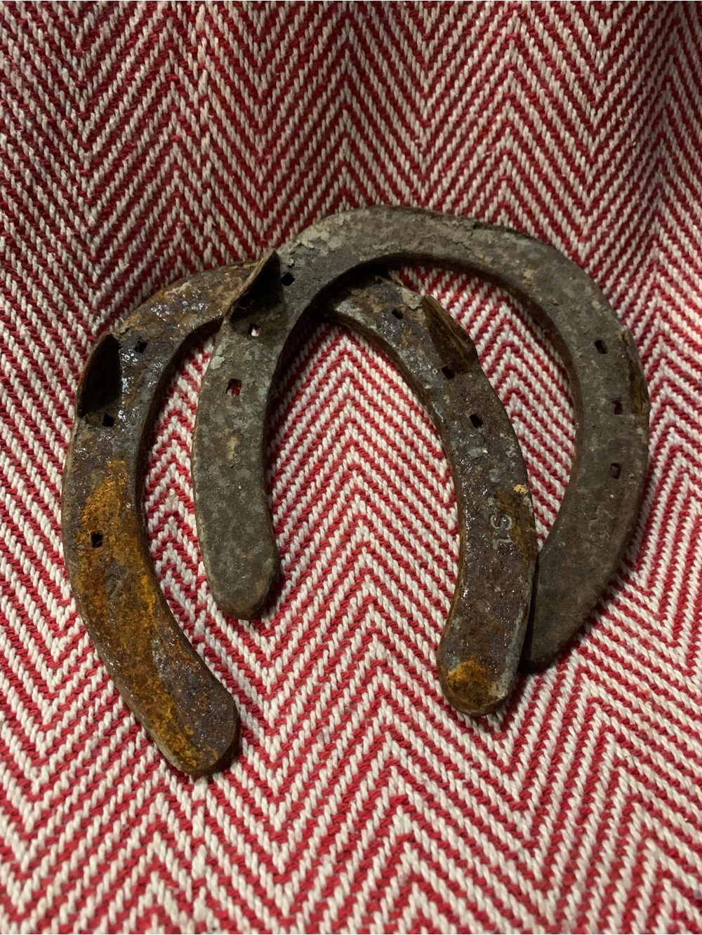Vintage Horseshoes Brown & Gray
